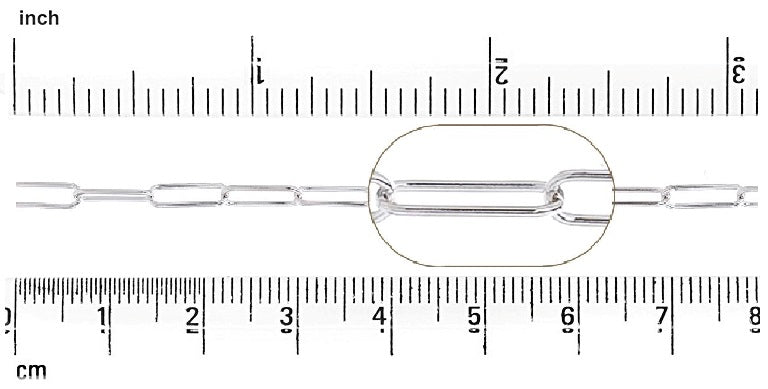 Paper Clip Chain : 10x3 mm 