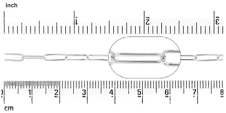 Paper Clip Chain : 8x3 mm 
