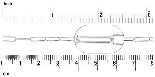 Paper Clip Chain : 8x3 mm 