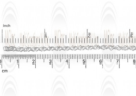 Doubled Square Shape Cable Chain : 2.6 mm 