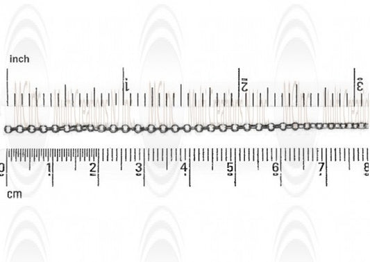 Oxidized Mirror Finished Rolo Chain : 1.7 mm 