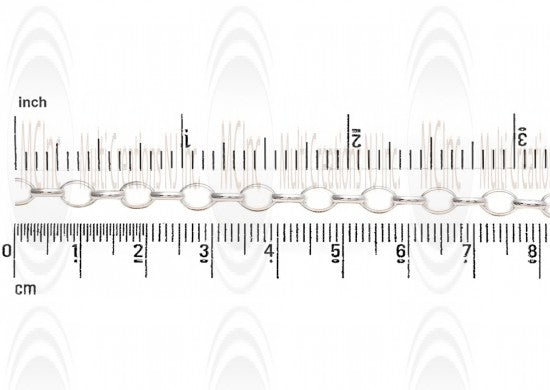 Sterling Silver Oval Rolo Chain : 7x5 mm 