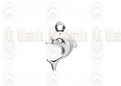 CM102 : Sterling Silver Dolphin Charm - 9 mm