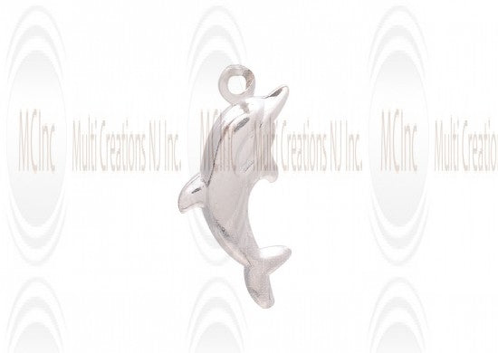 CM104 : Sterling Silver Dolphin Charm - 18 mm