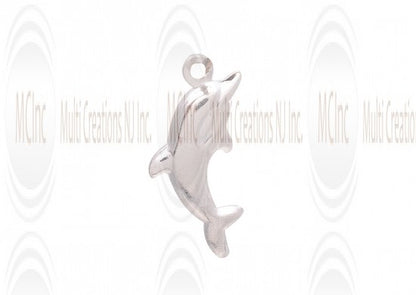 CM104 : Sterling Silver Dolphin Charm - 18 mm