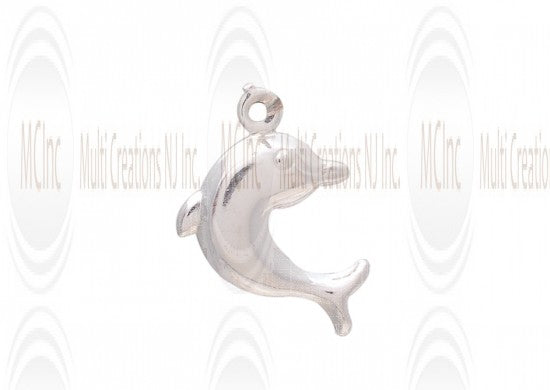 CM105Sterling Silver Dolphin Charm - 15 mm