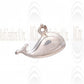 CM112 : Sterling Silver Fish Charm - 15 mm