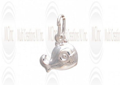 CM113 : Sterling Silver Fish Charm - 13 mm