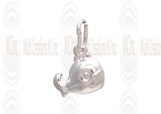 CM113 : Sterling Silver Fish Charm - 13 mm
