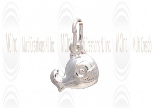 CM113 : Sterling Silver Fish Charm - 13 mm