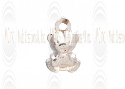 CM152 : Sterling Silver Teddy Bear Charm - 9 mm