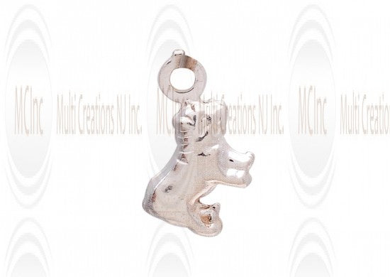 CM161 : Sterling Silver Dog Charm - 8 mm