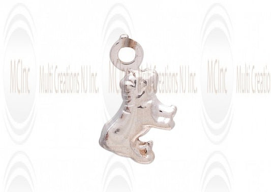 CM161 : Sterling Silver Dog Charm - 8 mm