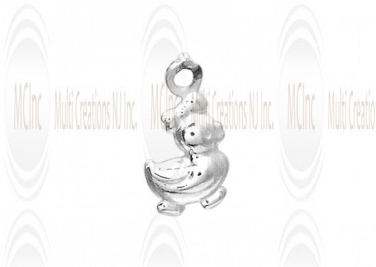CM181 : Sterling Silver Bird Charm - 6 mm
