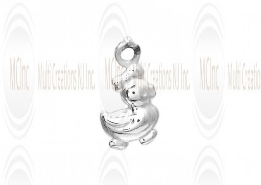 CM181 : Sterling Silver Bird Charm - 6 mm
