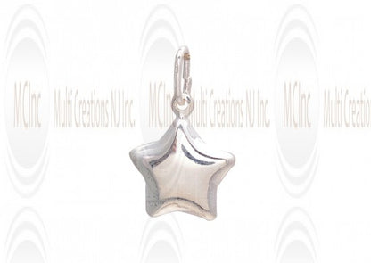 CM222 : Sterling Silver Star Charm - 14 mm
