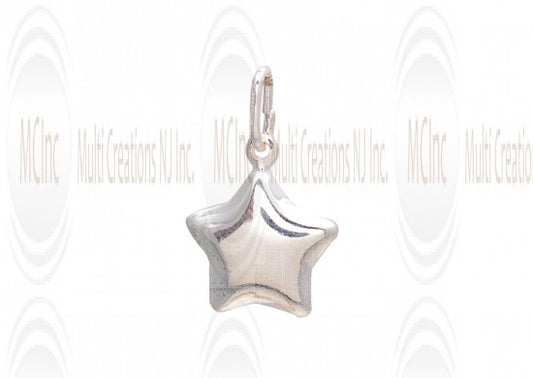 CM222 : Sterling Silver Star Charm - 14 mm