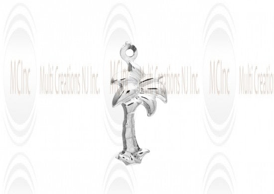 Sterling Silver Tree Charm - 17 mm