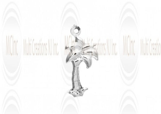 Sterling Silver Tree Charm - 17 mm