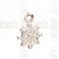 CM261 : Sterling Silver Time Clock Charm - 7 mm