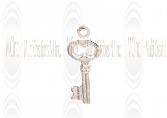 CM271 : Sterling Silver Key Charm - 19 mm