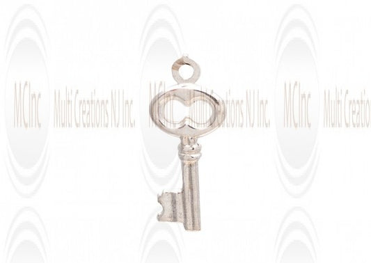 CM271 : Sterling Silver Key Charm - 19 mm