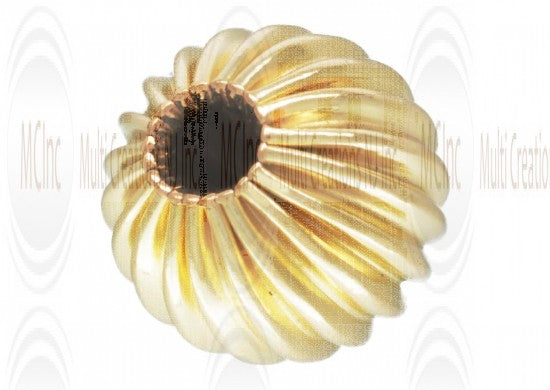 Gold Filled Corrugated Beads (Available in 4 Sizes)
