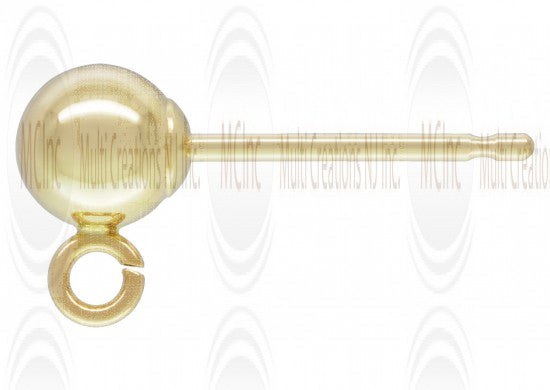 EPF : Gold Filled Ear Posts with Ring 