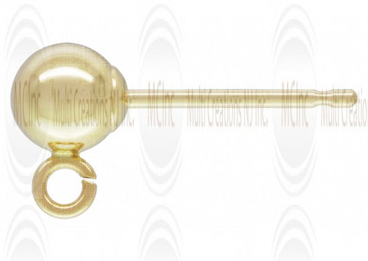 EPF : Gold Filled Ear Posts with Ring 