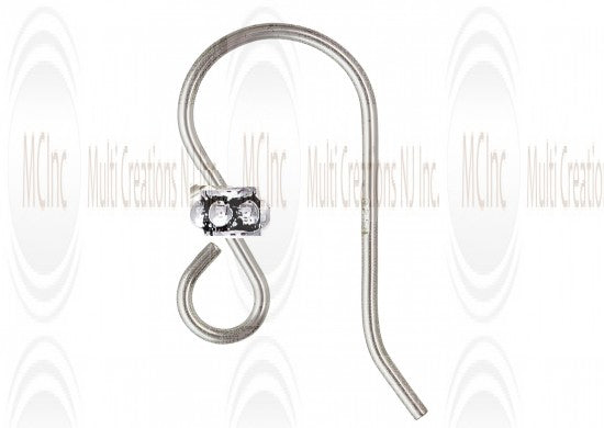EWB : Sterling Silver Ear Wires with Bali Bead - 25 mm