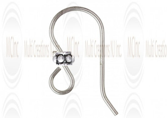 EWB : Sterling Silver Ear Wires with Bali Bead - 25 mm