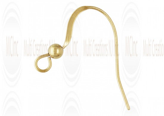 EWF2 : GF Ear Wires with Bead : 19 mm