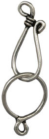 HE100X :  Hook & Eye - 22+16 mm (Oxidized) : Bag of 10 Sets