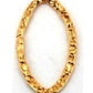 Gold Filled Links : Eye Shape Flat Textured 20x12 mm