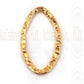 Gold Filled Links : Eye Shape Flat Textured 20x12 mm