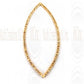 Gold Filled Links : Eye Shape Flat Textured 49x20 mm