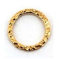 Gold Filled Links : Round Flat Textured 12 mm