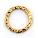 Gold Filled Links : Round Flat Textured 12 mm