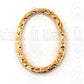 Gold Filled Links : Oval Flat Textured 18x13 mm
