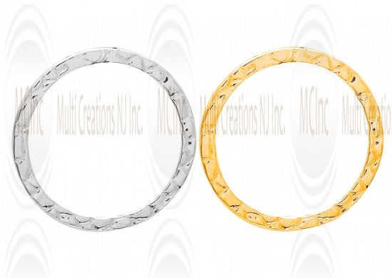 LKNFT24 : Textured  Links : Round 24 mm