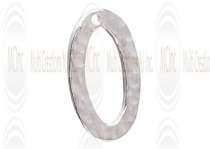 LKOFT1510 : Textured + Plain Links w/hole : Oval 15x10 mm