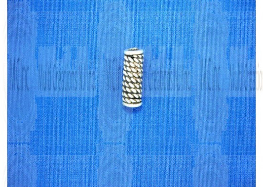 P-164 : Bali Silver Beads : Pipe Shape Beads : 12x4 mm / 8" Strand (Available in 2 Finishes)