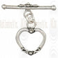 T183 :  Heart Shape Toggle & Bar : 15 mm
