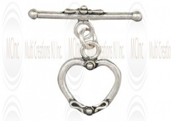 T183 :  Heart Shape Toggle & Bar : 15 mm