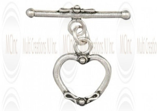 T183 :  Heart Shape Toggle & Bar : 15 mm