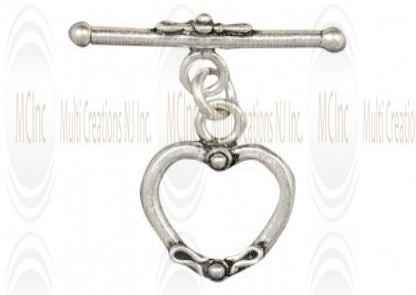 T183 :  Heart Shape Toggle & Bar : 15 mm