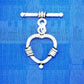 T252 :  Heart Shape Toggle & Bar : 15 mm