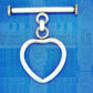 T356 :  Heart Shape Toggle & Bar : 33 mm