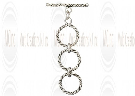 Bali Silver Extender Toggle & Bar : 14 mm (Available in 2 Variations)