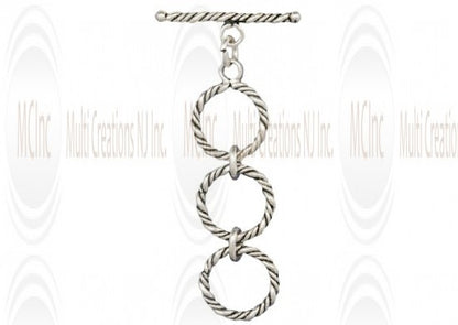 Bali Silver Extender Toggle & Bar : 14 mm (Available in 2 Variations)